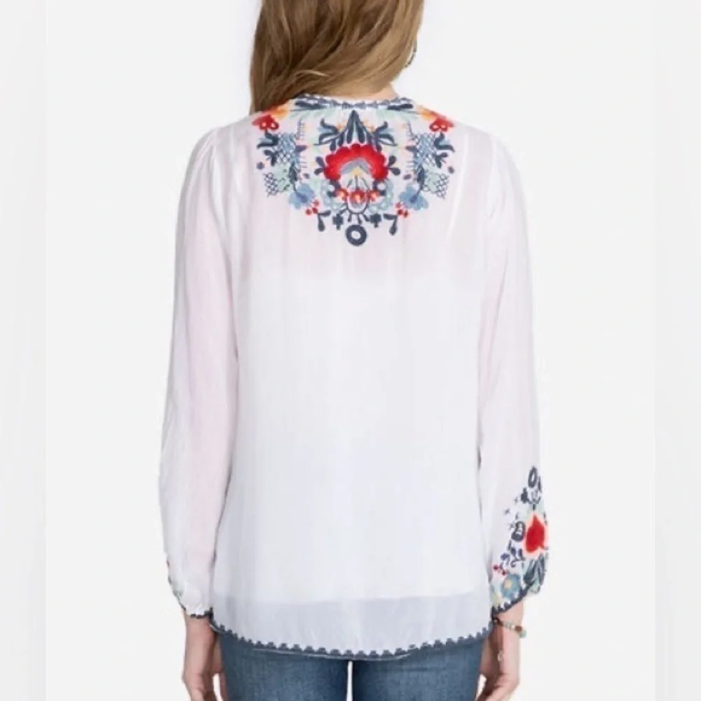Johnny Was heavily embroidered Bisma blouse NWT - Picture 4 of 8
